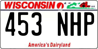 WI license plate 453NHP