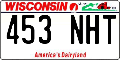WI license plate 453NHT