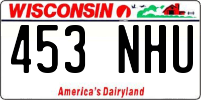 WI license plate 453NHU