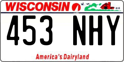 WI license plate 453NHY