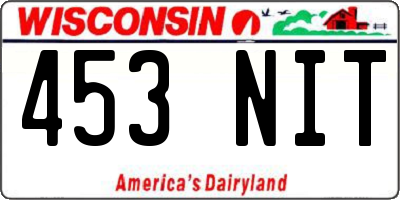 WI license plate 453NIT