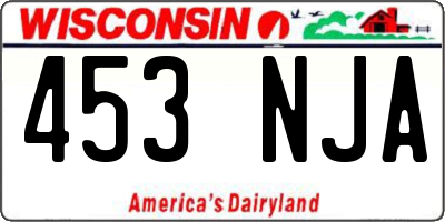 WI license plate 453NJA
