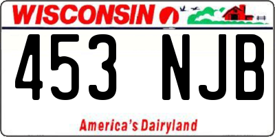 WI license plate 453NJB
