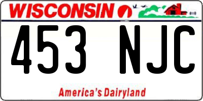 WI license plate 453NJC