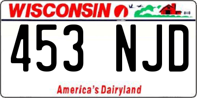 WI license plate 453NJD