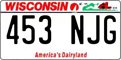 WI license plate 453NJG