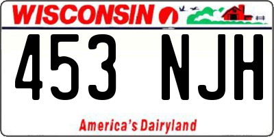WI license plate 453NJH