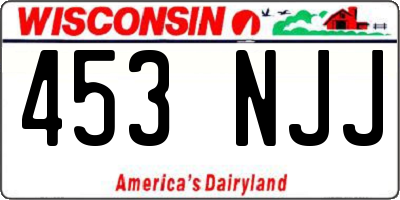 WI license plate 453NJJ