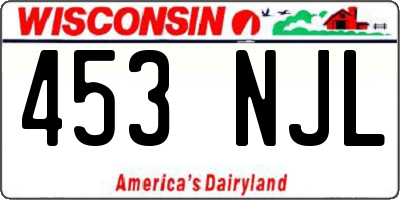 WI license plate 453NJL