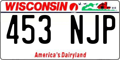 WI license plate 453NJP
