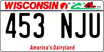 WI license plate 453NJU