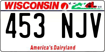 WI license plate 453NJV