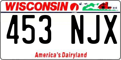 WI license plate 453NJX