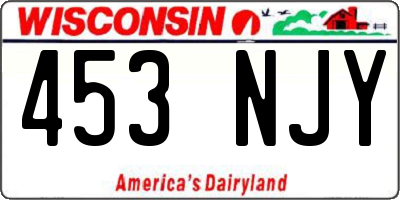 WI license plate 453NJY