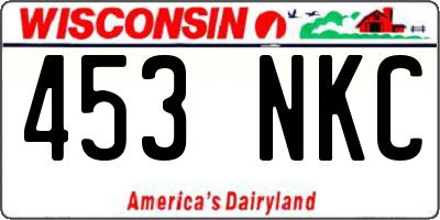 WI license plate 453NKC