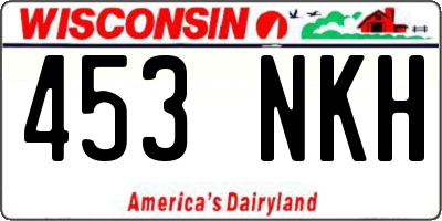 WI license plate 453NKH