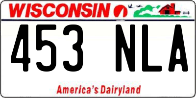 WI license plate 453NLA