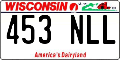 WI license plate 453NLL