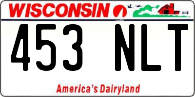 WI license plate 453NLT