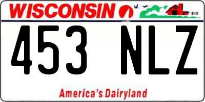 WI license plate 453NLZ