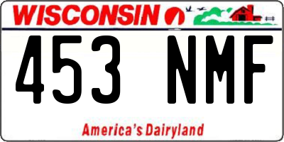 WI license plate 453NMF