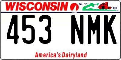 WI license plate 453NMK