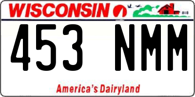WI license plate 453NMM