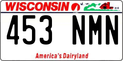 WI license plate 453NMN