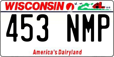 WI license plate 453NMP