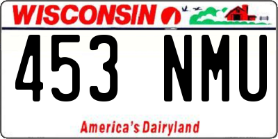 WI license plate 453NMU
