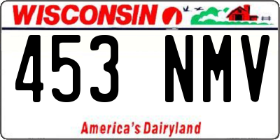 WI license plate 453NMV