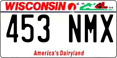 WI license plate 453NMX