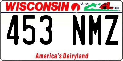 WI license plate 453NMZ