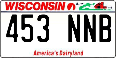 WI license plate 453NNB
