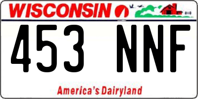 WI license plate 453NNF