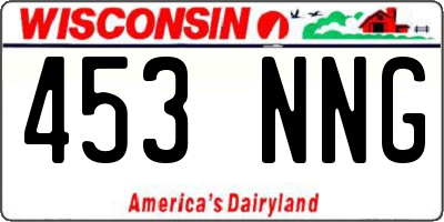 WI license plate 453NNG