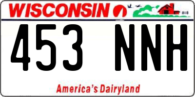 WI license plate 453NNH
