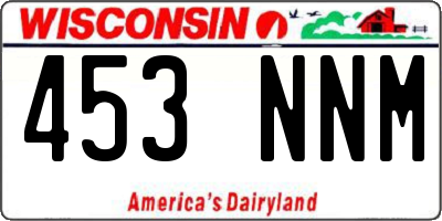 WI license plate 453NNM