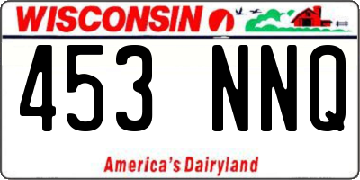 WI license plate 453NNQ