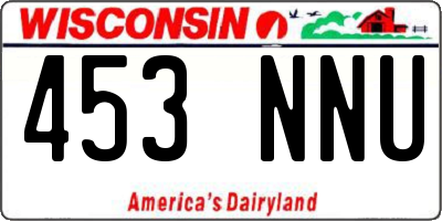 WI license plate 453NNU
