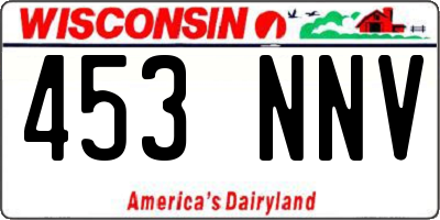 WI license plate 453NNV