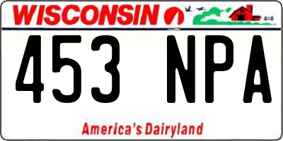 WI license plate 453NPA