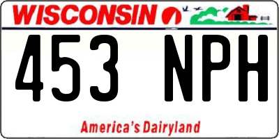 WI license plate 453NPH