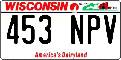 WI license plate 453NPV