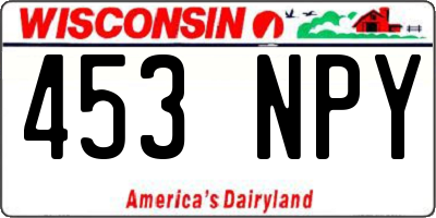 WI license plate 453NPY