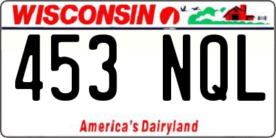 WI license plate 453NQL