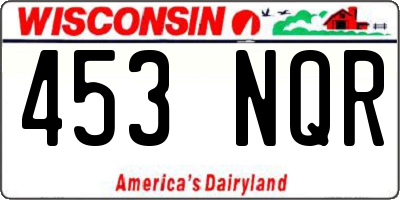 WI license plate 453NQR