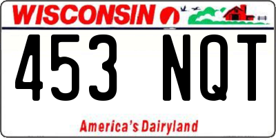 WI license plate 453NQT