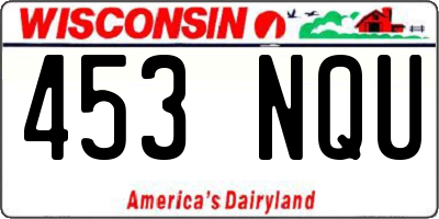 WI license plate 453NQU