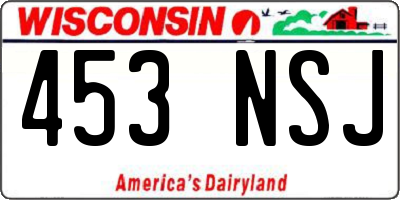 WI license plate 453NSJ
